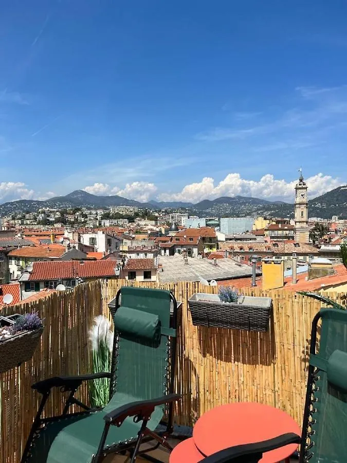 La Croix - F3, Terrasse Vue Panoramique, Vieux-Nice Old Town And Terrace Апартаменты