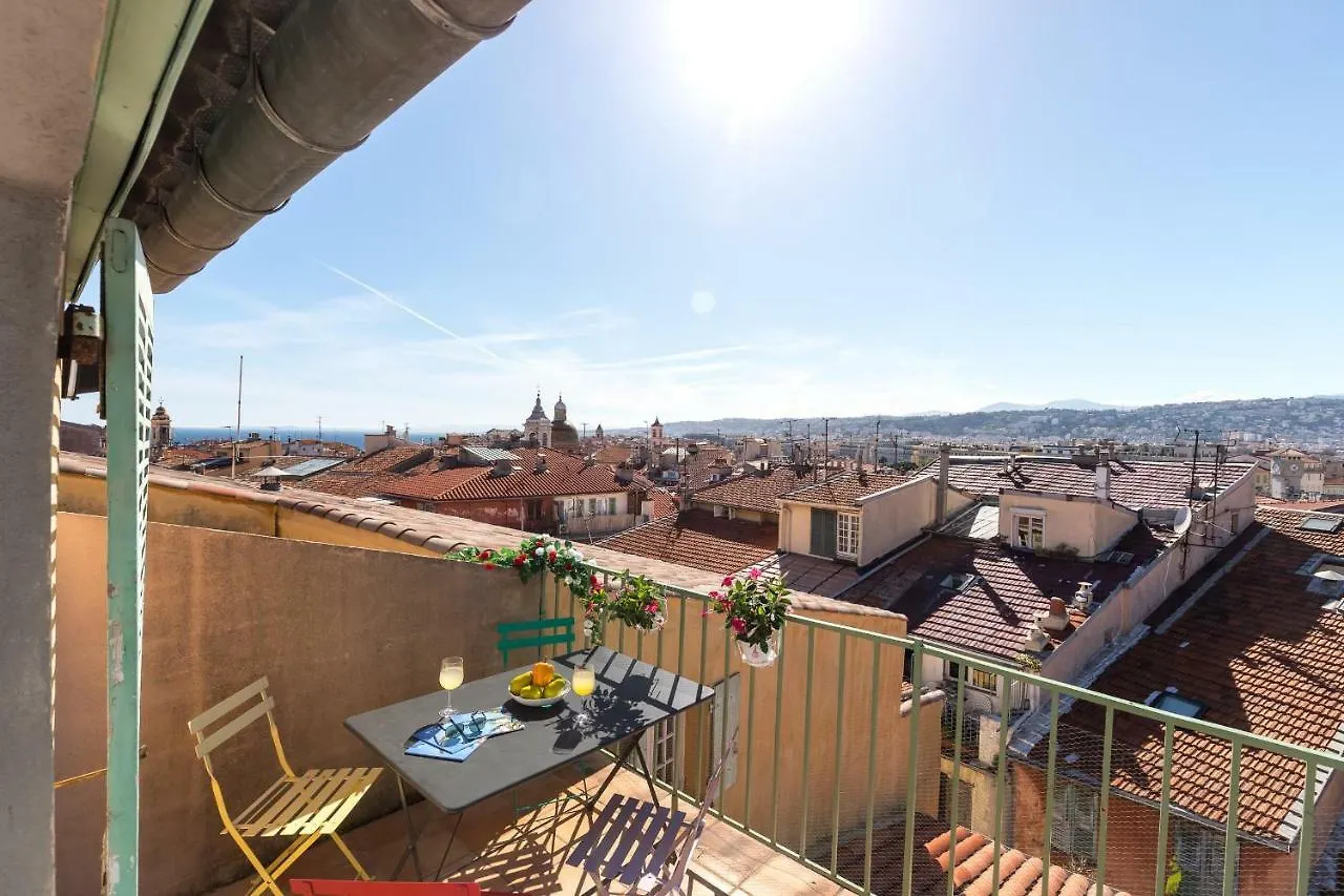 Apartment La Croix - F3, Terrasse Vue Panoramique, Vieux-Nice Old Town And Terrace